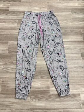 Briefly Stated Unicorn Print Lounge Jogger with Pink & Mint Accents